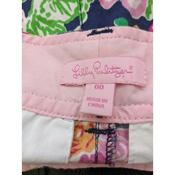 Lilly Pulitzer Sz 00 The Callahan Multi-Color Floral Shorts Vintage - Picture 5 of 5
